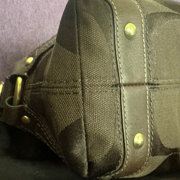 10619 Coach Carly Brown Signature Hobo Bag and Legacy Lined Wallet Wristlet - Picture 6 of 7